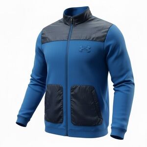 Under Armour Storm Mens Long Sleeve Full Zip Jacket Cobalt Blue Size Medium EUC